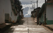 Paysage de la ville de Zapatoca en Colombie